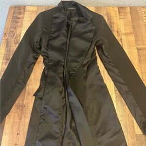 PrettyLittleThing Black Tailored Blazer with Sheen